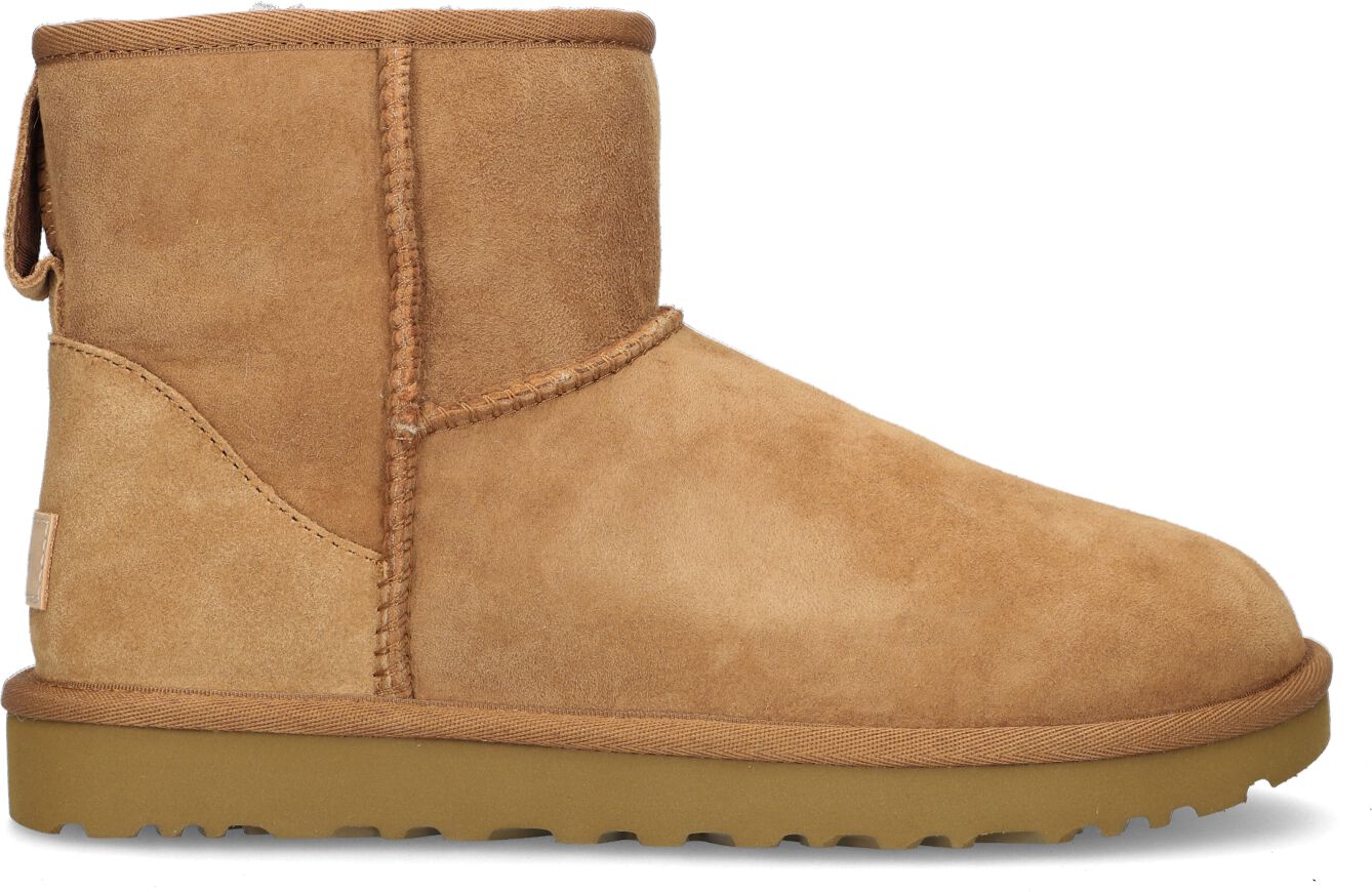 UGG Vachtlaarzen Dames W Classic Mini Ii, Maat: 37, Materiaal: Suède, Kleur: Camel