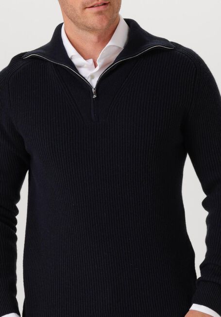 Donkerblauwe PROFUOMO Trui PULLOVER HALF ZIP - large