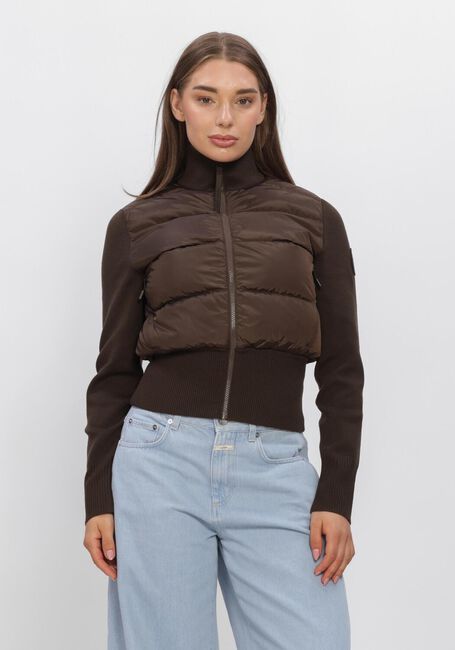 Donkerblauwe CANADA GOOSE Jack HYBRIDGE WIDE QUILT KNIT JACKET - large
