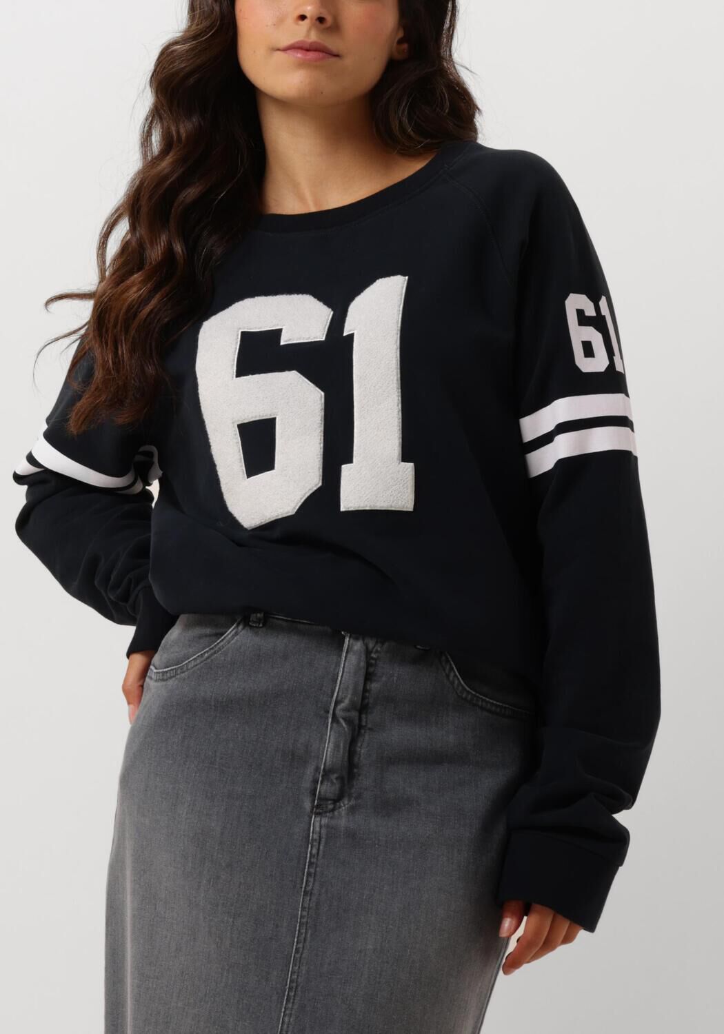 donkerblauwe penn ink trui 505 sweater print