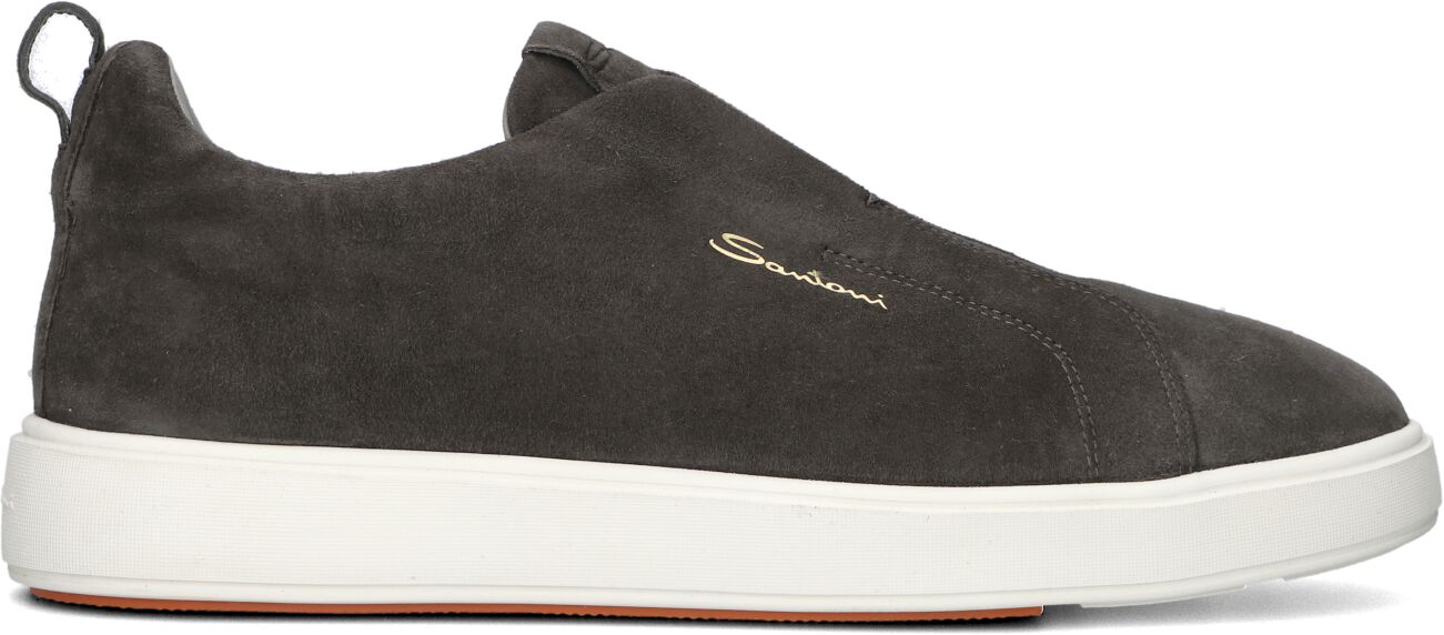Santoni Lage Sneakers Heren Clean Icon 21879, Maat: 42, Materiaal: Suède, Kleur: Grijs