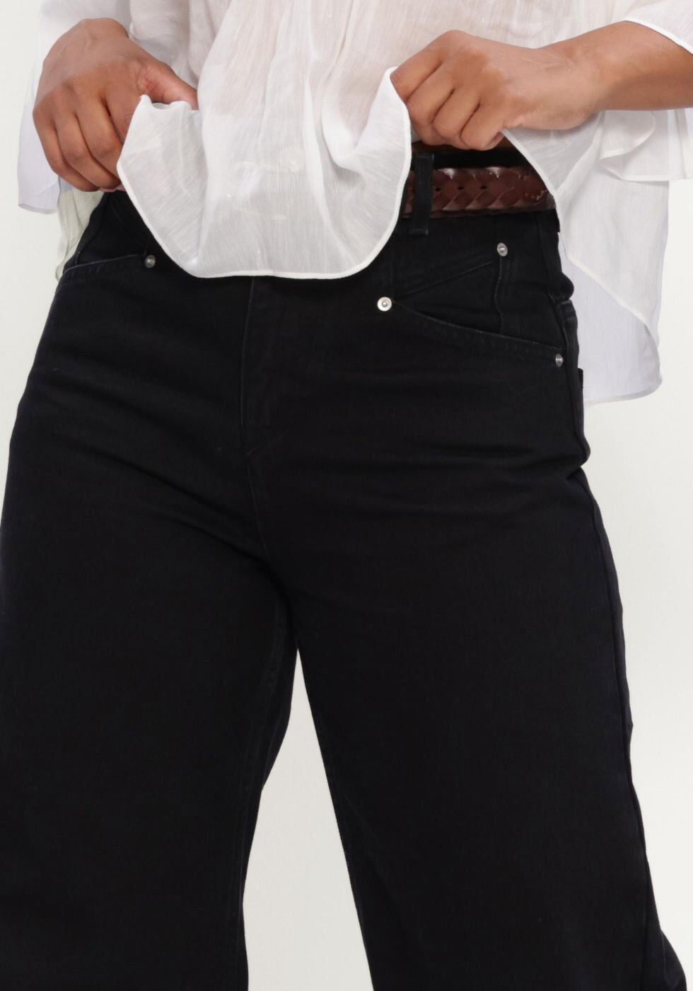 Zwarte ISABEL MARANT Wijde broek LEMONY PANTS - large