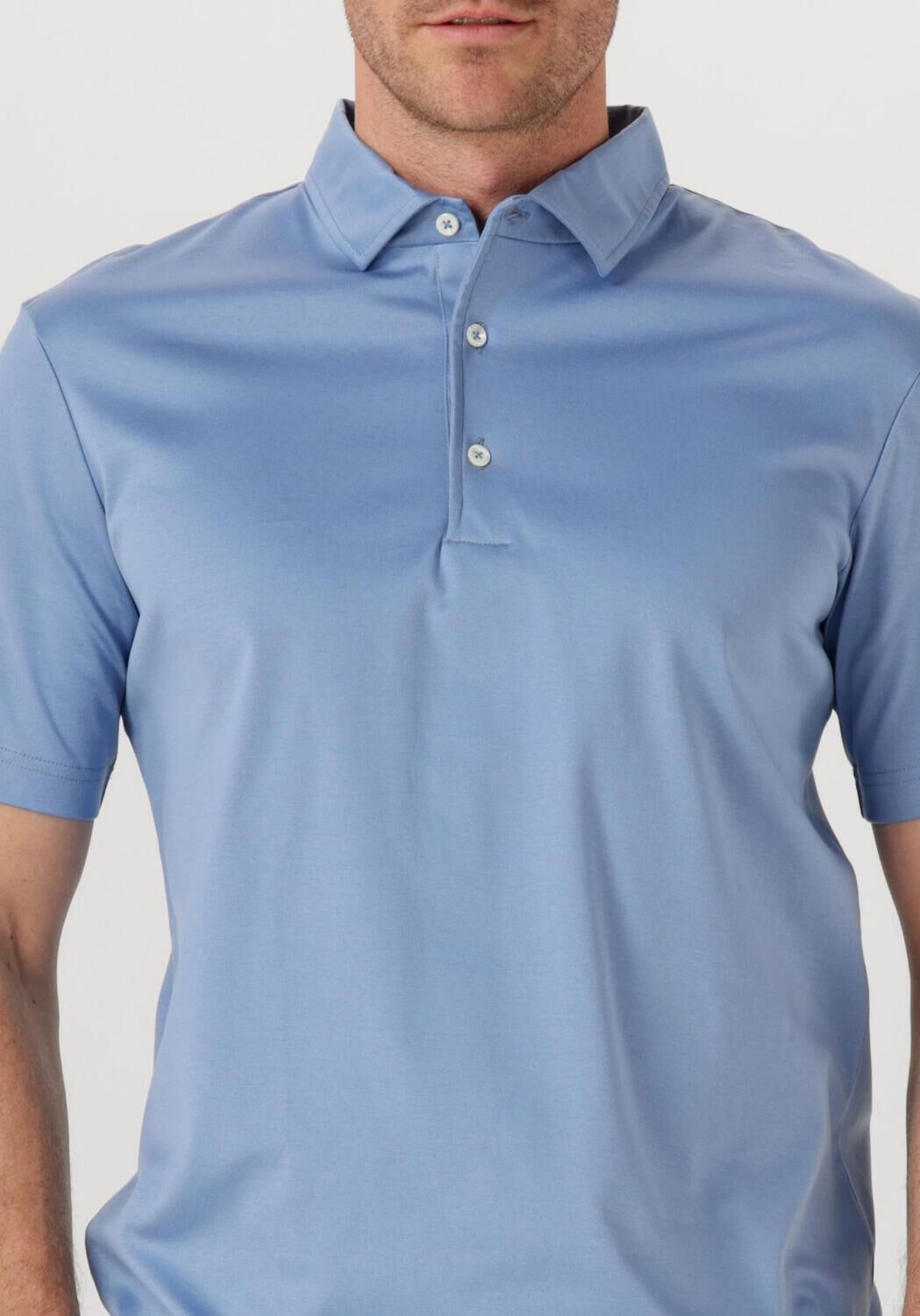 Lichtblauwe VALENZA Polo SUPIMA POLO SCHILLER COLLAR S/S - large