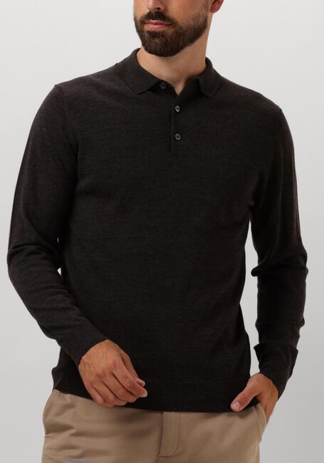 Bruine PROFUOMO Polo POLO LONG SLEEVE - large