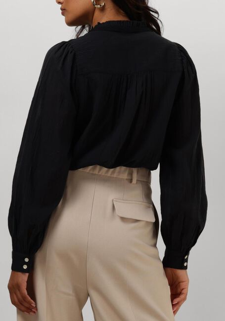 Zwarte RUBY TUESDAY Blouses IREM BLOUSE WITH SMALL PLEATS + BUTTONS PLACKET - large