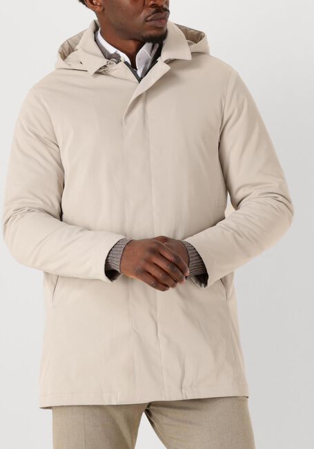 Beige PROFUOMO Parka's RAINCOAT LONG MAGNET - large