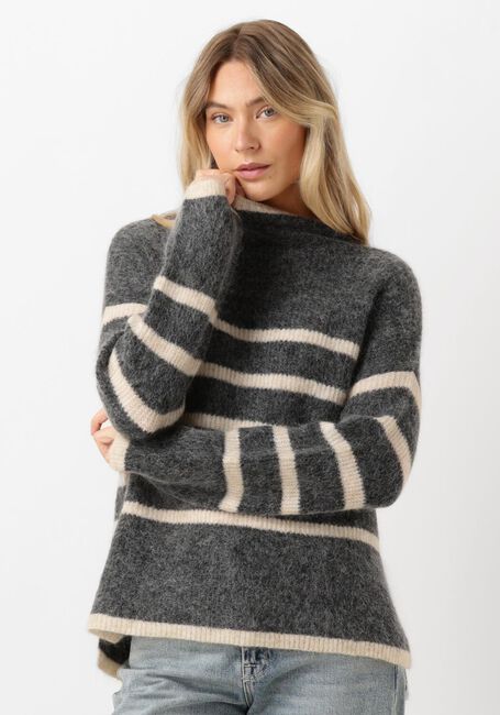 Grijze SECOND FEMALE Trui OVALIS KNIT T-NECK - large