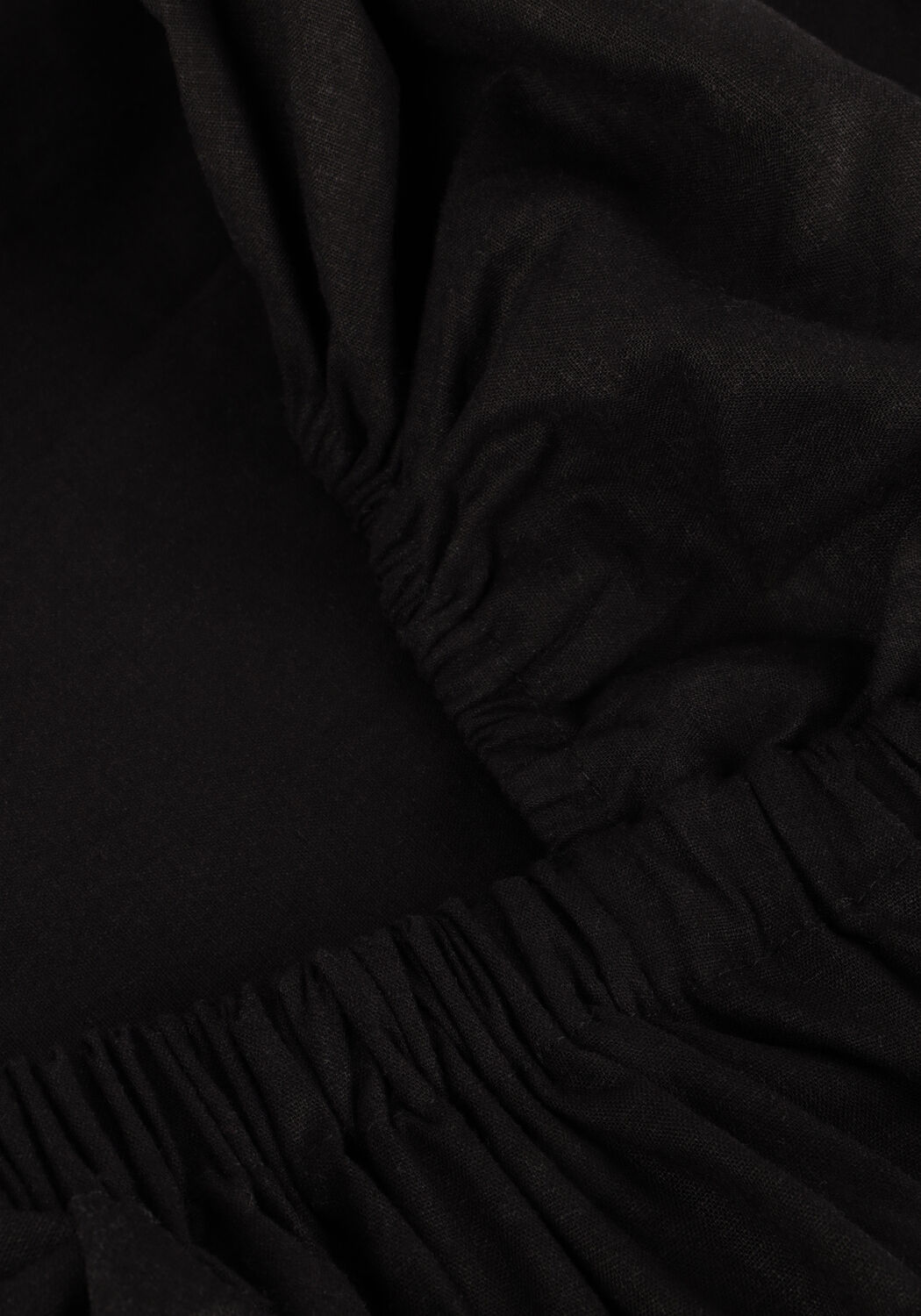 Zwarte GESTUZ Mini jurk ELARAHGZ LINEN SHORT DRESS - large