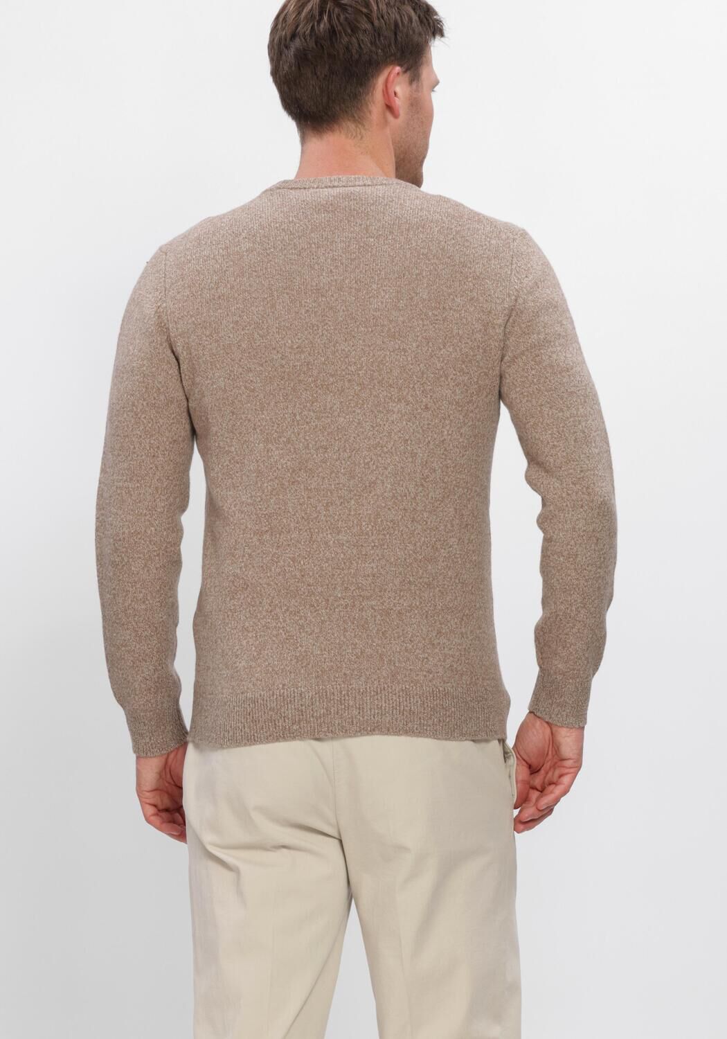 Beige PROFUOMO Trui PULLOVER CREW NECK 80/20 - large