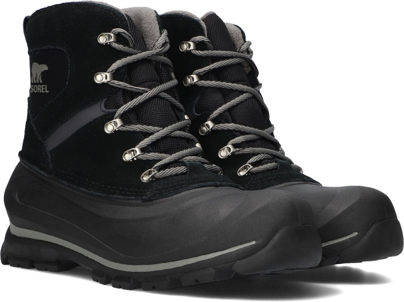 Sorel Veterboots Heren Buxton Lace Wp, Maat: 40,5, Materiaal: Nubuck, Kleur: Zwart