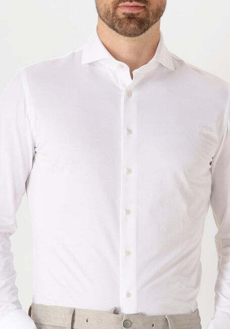 Witte PROFUOMO Klassiek overhemd SHIRT X-CUTAWAY JAPANESE KNITTED - large