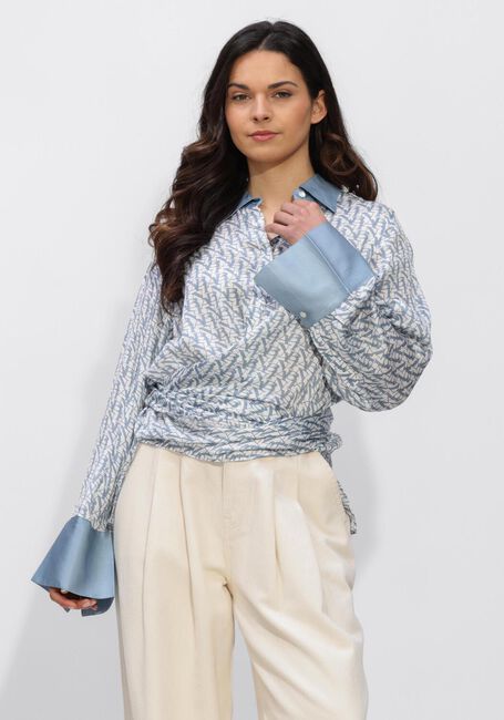 Lichtblauwe IBANA Blouses TATUM OBLIQUE - large
