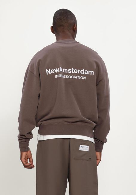 Taupe NEW AMSTERDAM SURF ASSOCIATION Sweater LOGO CREWNECK - large