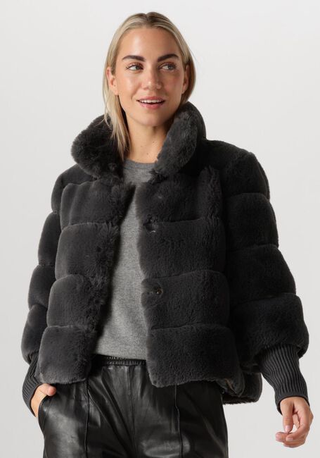 Grijze ALTER EGO Faux fur jas ROXY - large