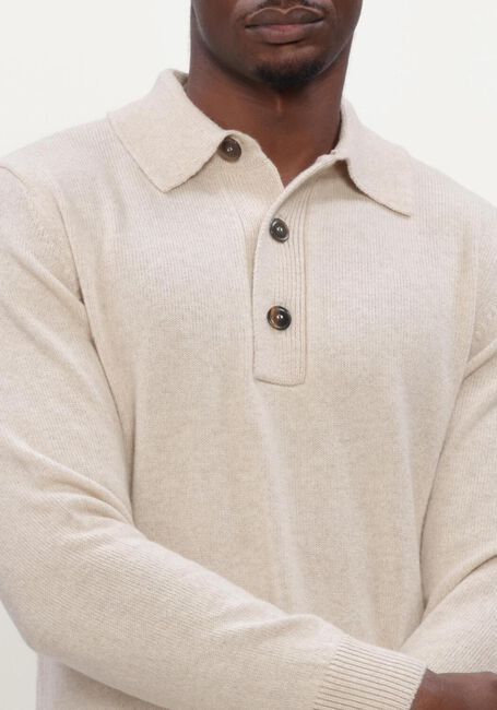 Beige FILIPPO DE LAURENTIIS Trui POLO ML LANA CASHMERE - large