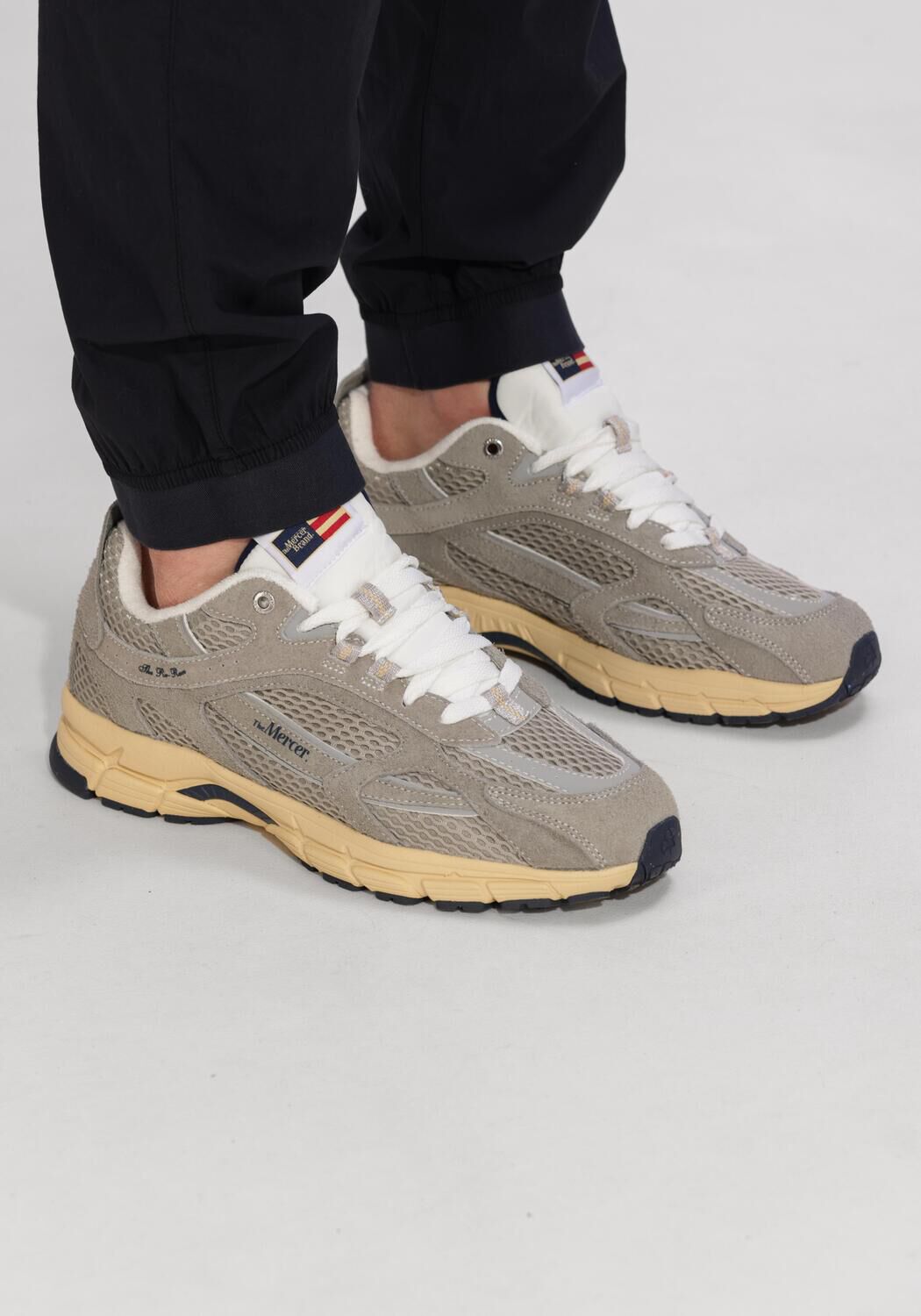 Grijze MERCER AMSTERDAM Lage sneakers THE RE-RUN AMERICANA - large