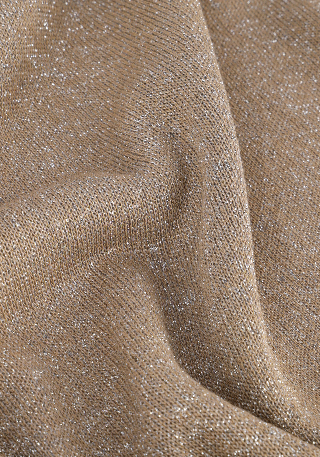 Bruine SUMMUM Top OVERSIZED SLEEVELESS SWEATER SHIMMERING LUREX KNIT - large