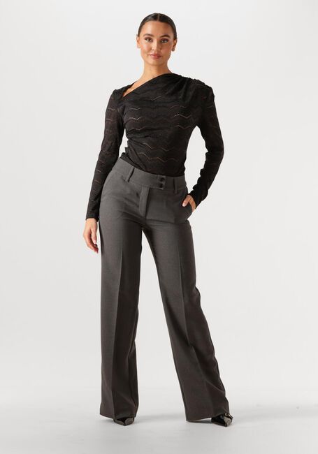 Zwarte HAUTE L'AMITI&Eacute; Blouses LACE DRAPE NECK BLOUSE - large