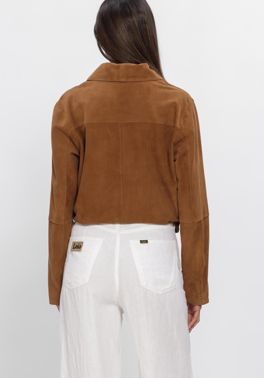 Bruine ALTER EGO Leren jas ROCKY - large