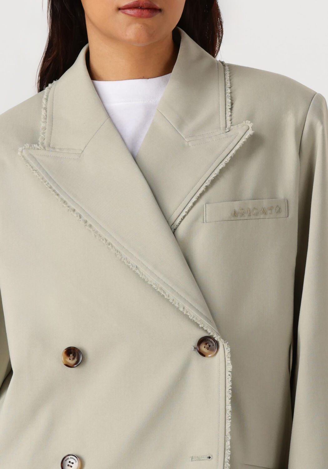 Groene AXEL ARIGATO Blazer THEA FRAYED BLAZER - large