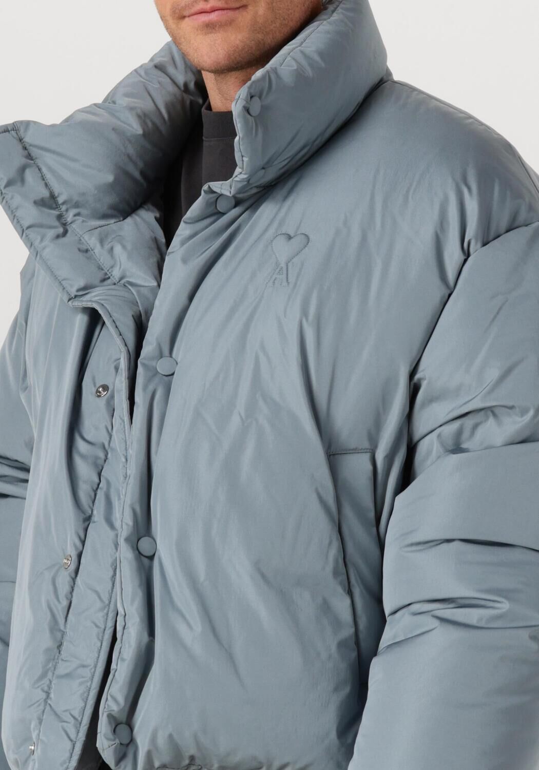 Lichtblauwe AMI PARIS Gewatteerde jas DOUDOUNE ADC - large