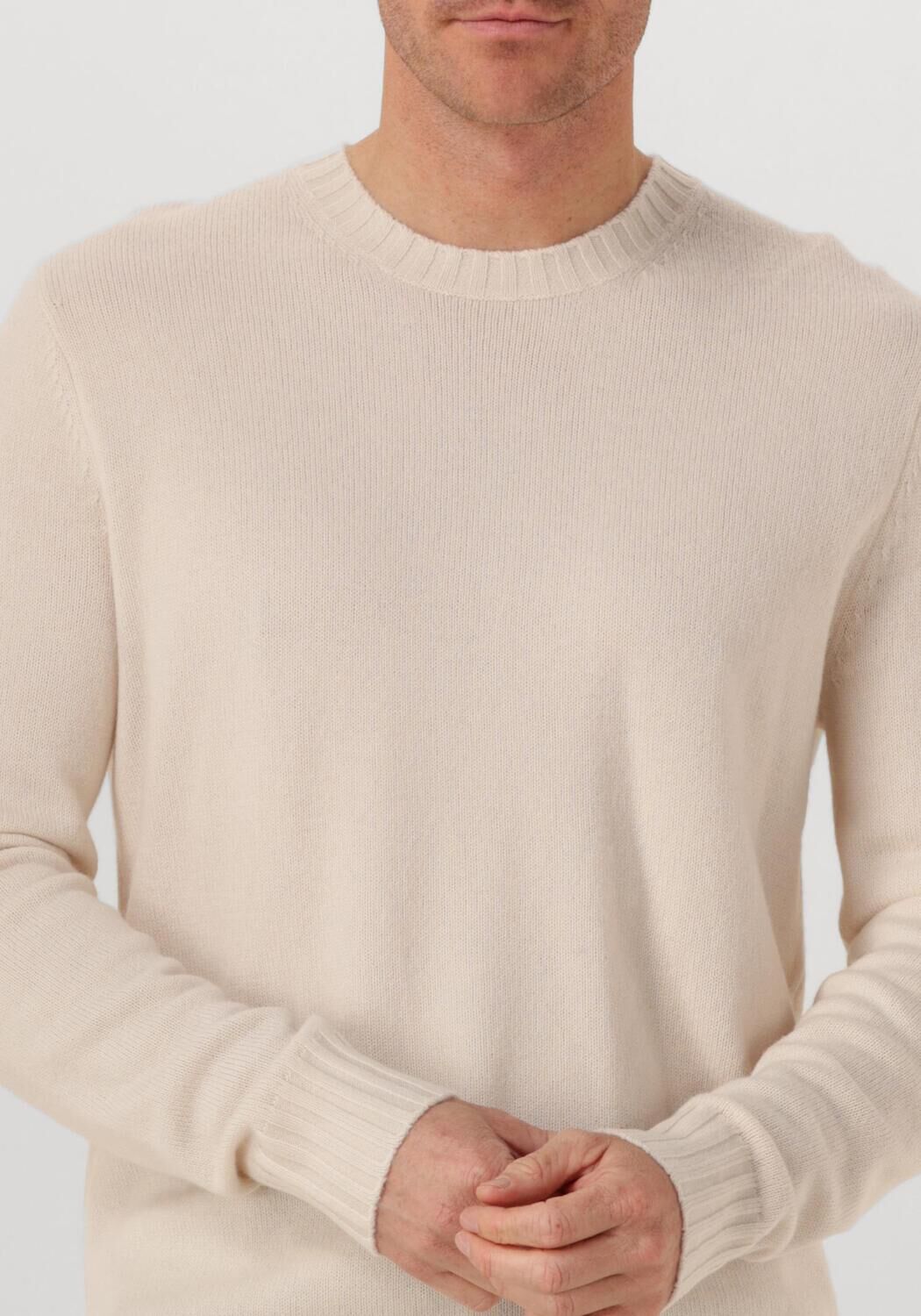 Creme LEURINK KNIT Trui RIFREDO O-NECK - large