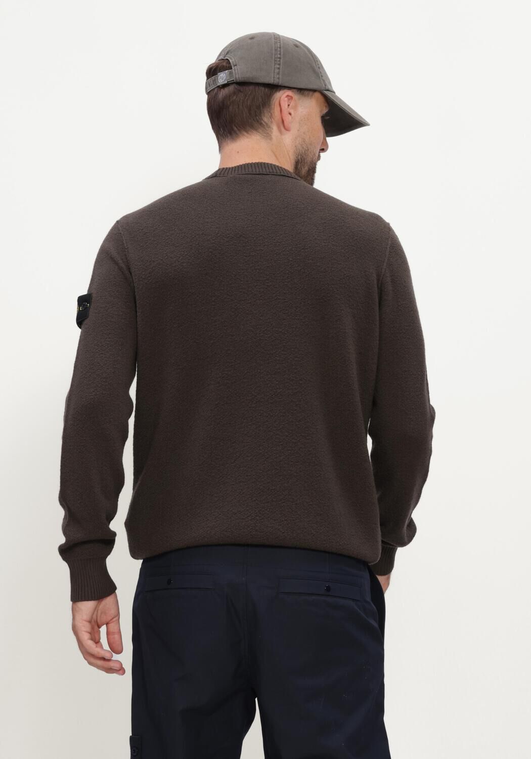 Bruine STONE ISLAND Trui CREW NECK S01C4 - large