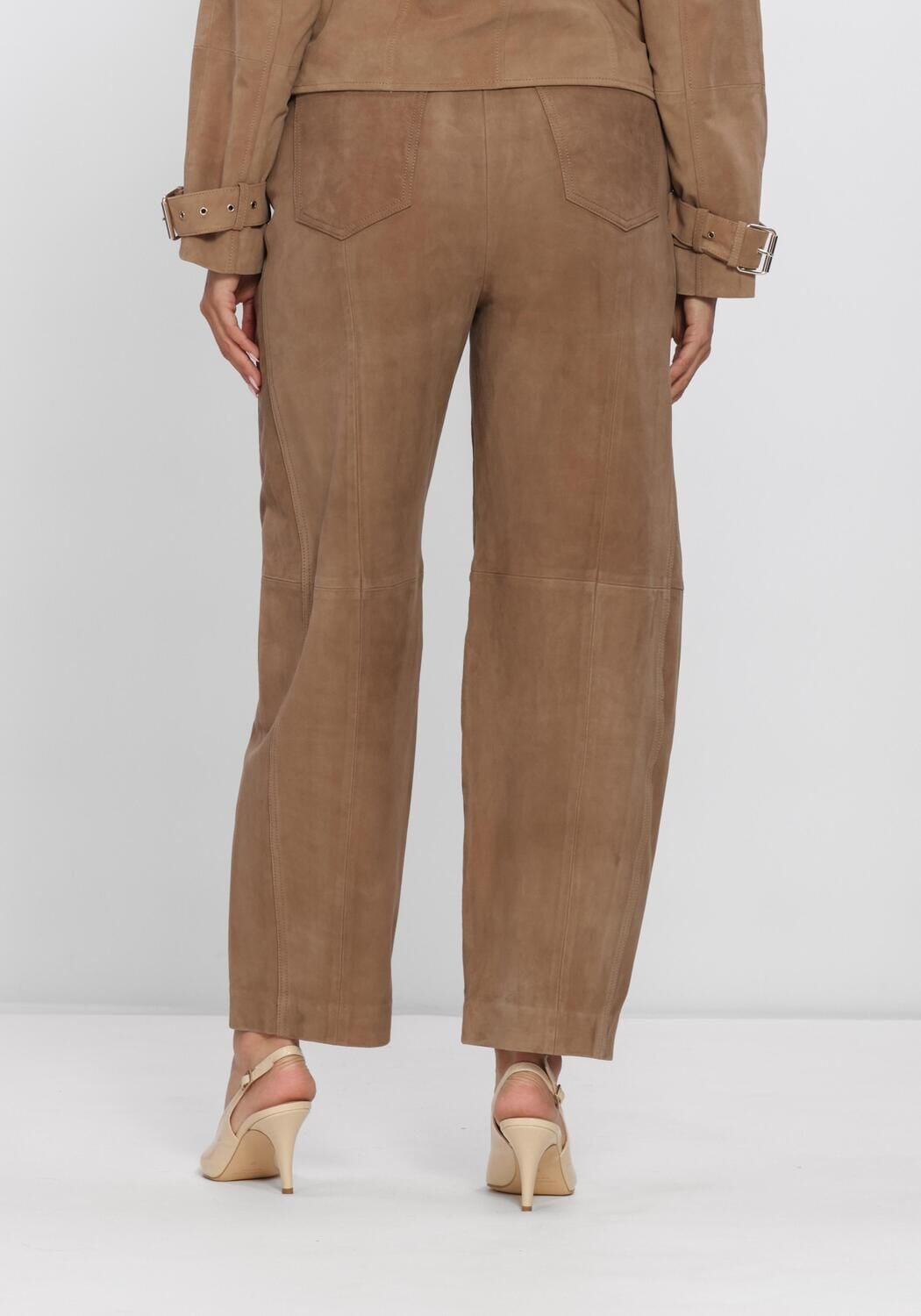 Beige IBANA Broeken PARAL SUEDE - large