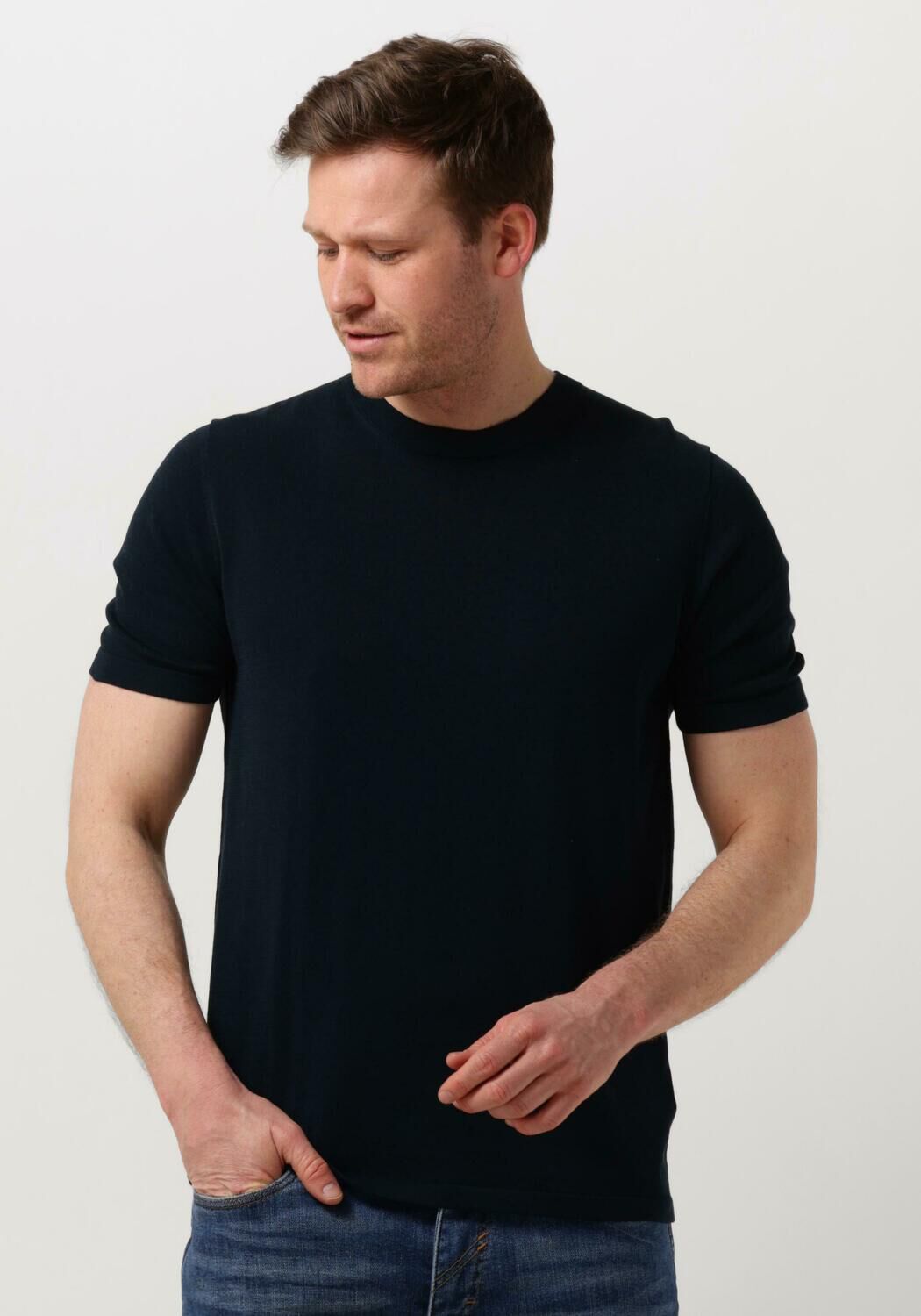 Drykorn T-Shirt Heren Valentin 420052, Maat: M, Kleur: Donkerblauw afbeelding 1