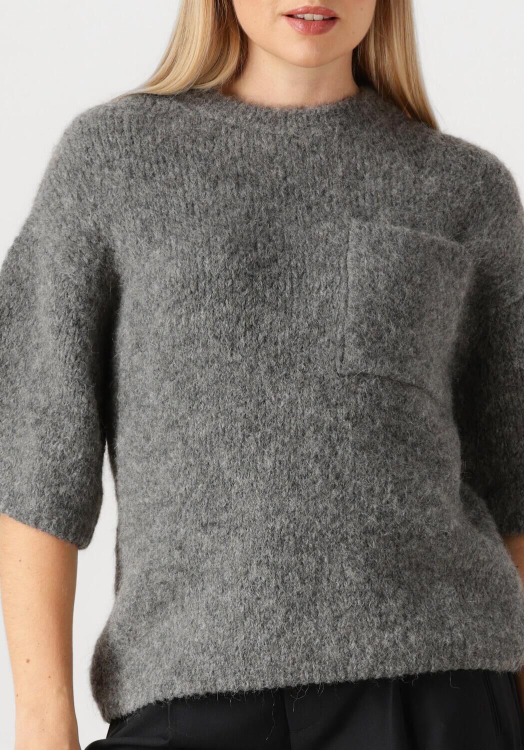 Grijze CLOSED Trui CREW SHORT SLEEVE - large