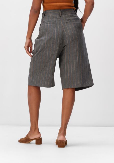 Grijze GANNI Broeken WOOL STRIPENWRAP SHORTS - large