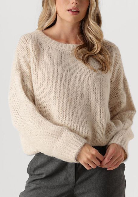 Beige SUMMUM Trui SWEATER ALPACA BLEND KNIT - large