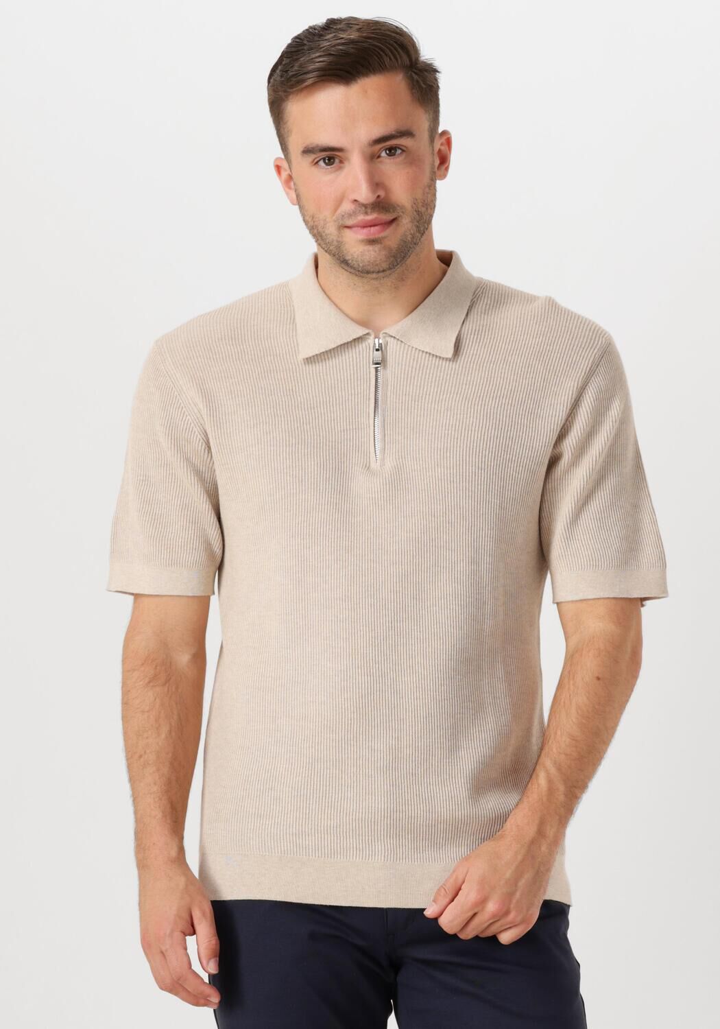 The GoodPeople Polo Heren Pica, Maat: M, Kleur: Beige afbeelding 1