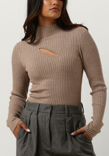 Bruine SECOND FEMALE Tops & T-shirts SANKA KNIT T-NECK - large