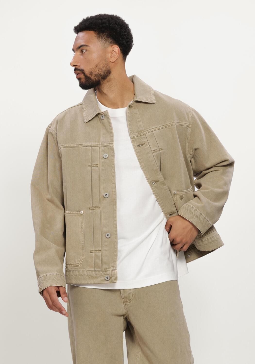 Zand OLAF HUSSEIN Spijkerjas ARCHIVAL DENIM JACKET - large