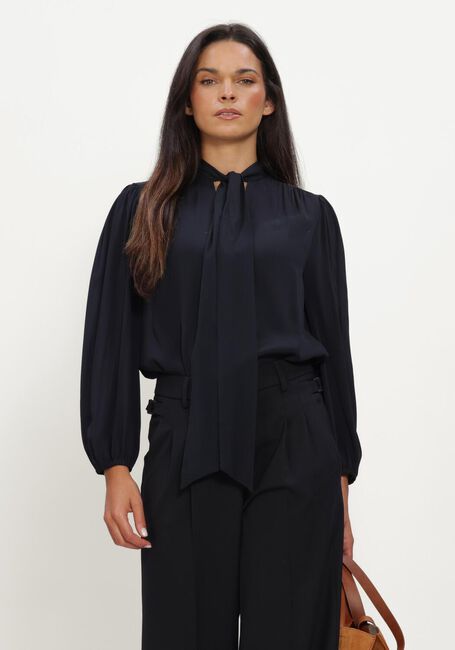 Donkerblauwe LUISA CERANO Blouses SCHLUPPENBLUSE AUS SEIDEN-MIX - large