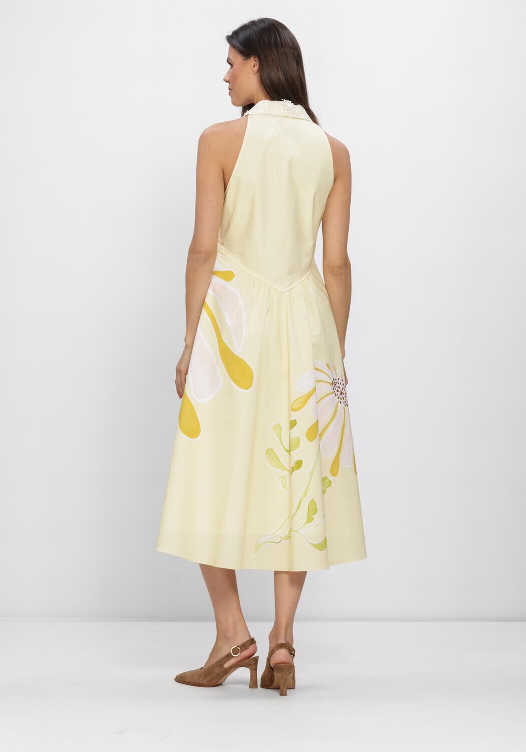 Gele DOROTHEE SCHUMACHER Maxi jurk FLORAL POWER DRESS - large