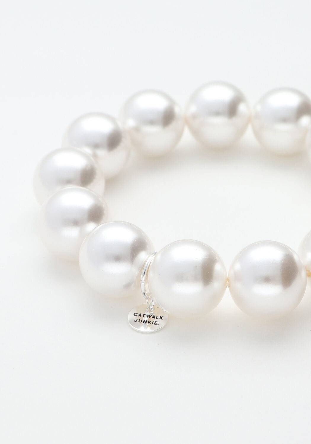 Witte BONNIE STUDIOS Armbanden MOONLIGHT PEARL BRACELET - large