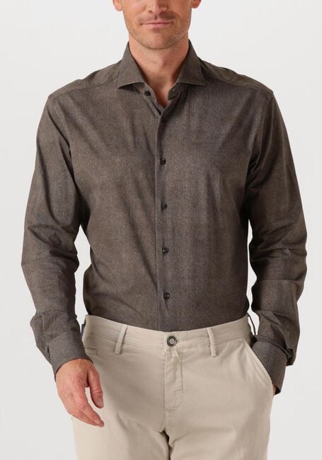 Bruine XACUS Klassiek overhemd ACTIVE SHIRT 520ML - large