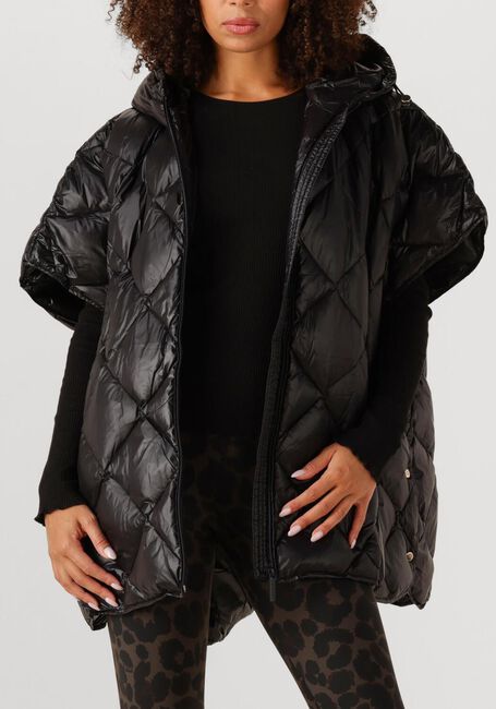 Zwarte DEBLON SPORTS Gewatteerde jas CARICE CAPE - large