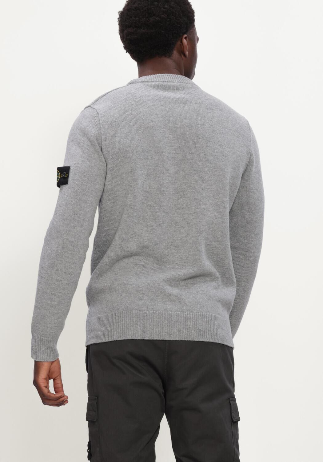 Lichtgrijze STONE ISLAND Trui CREW NECK S00A3 - large