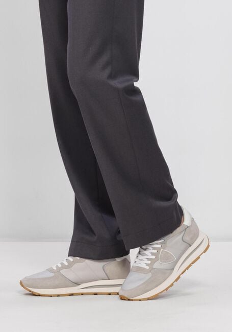 Grijze PHILIPPE MODEL Lage sneakers TROPEZ HAUTE LOW MAN - large