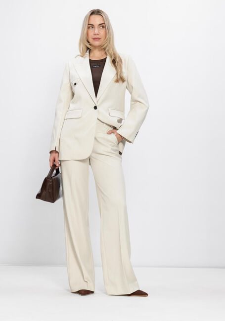 Ecru HAUTE L'AMITI&Eacute; Wijde broek PREMIERE PLAIN TALL PANT - large