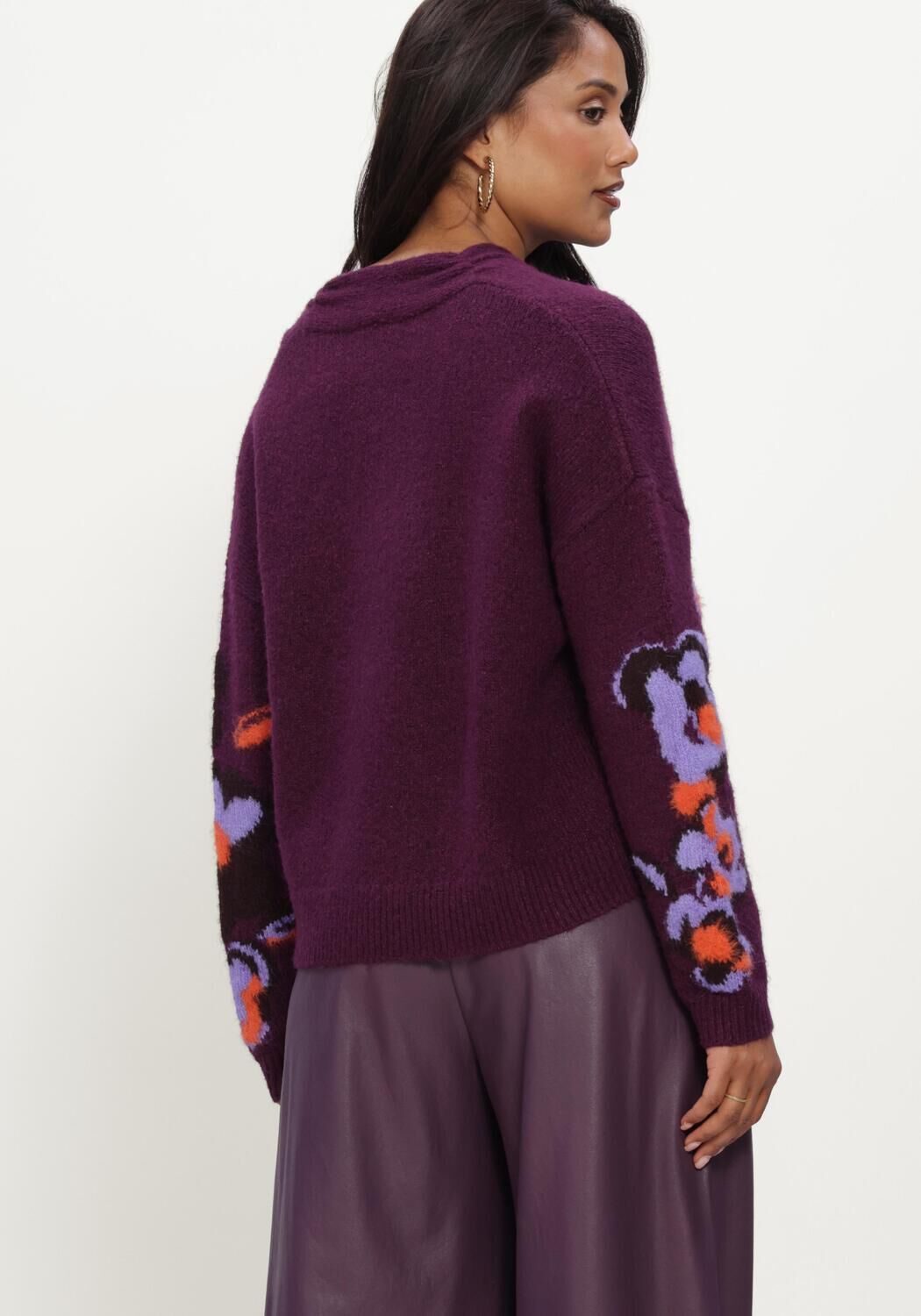 Paarse CAROLINE BISS Trui 4263 - large
