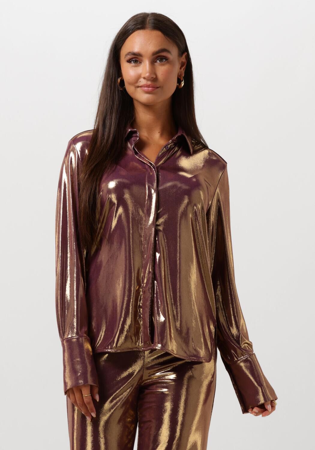 Amaya Amsterdam Blouse Dames Nora Blouse, Maat: M, Kleur: Paars