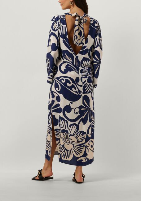 Blauwe ACCESS Midi jurk LOOSE PRINTED DRESS - large