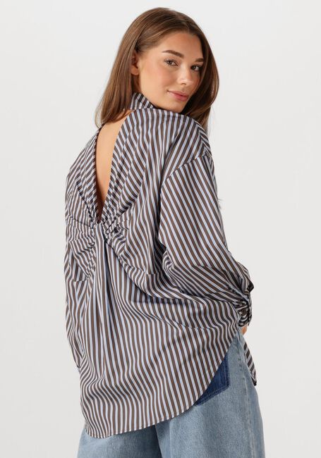Bruine HAUTE L'AMITI&Eacute; Blouses MELVIN STRIPE TWIST BOW SHIRT - large