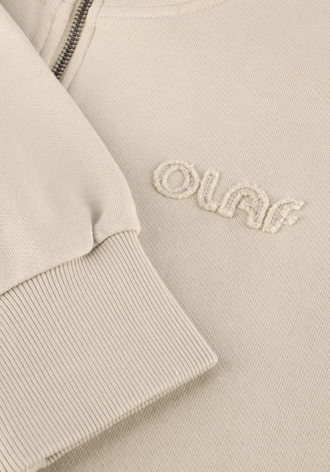 Beige OLAF HUSSEIN Trui WMN RETRO LOGO HALF ZIP SWEAT - large