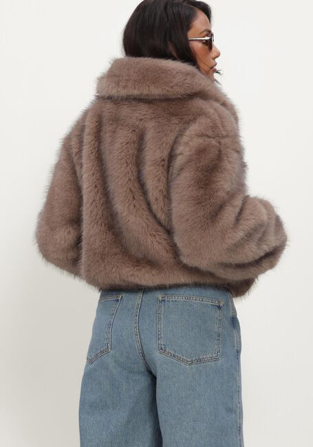 Taupe ALTER EGO Faux fur jas LINN FAUX FUR JACKET - large