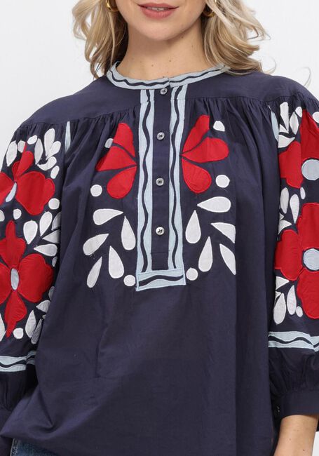 Donkerblauwe ANTIK BATIK Blouses OXO BLOUSE - large